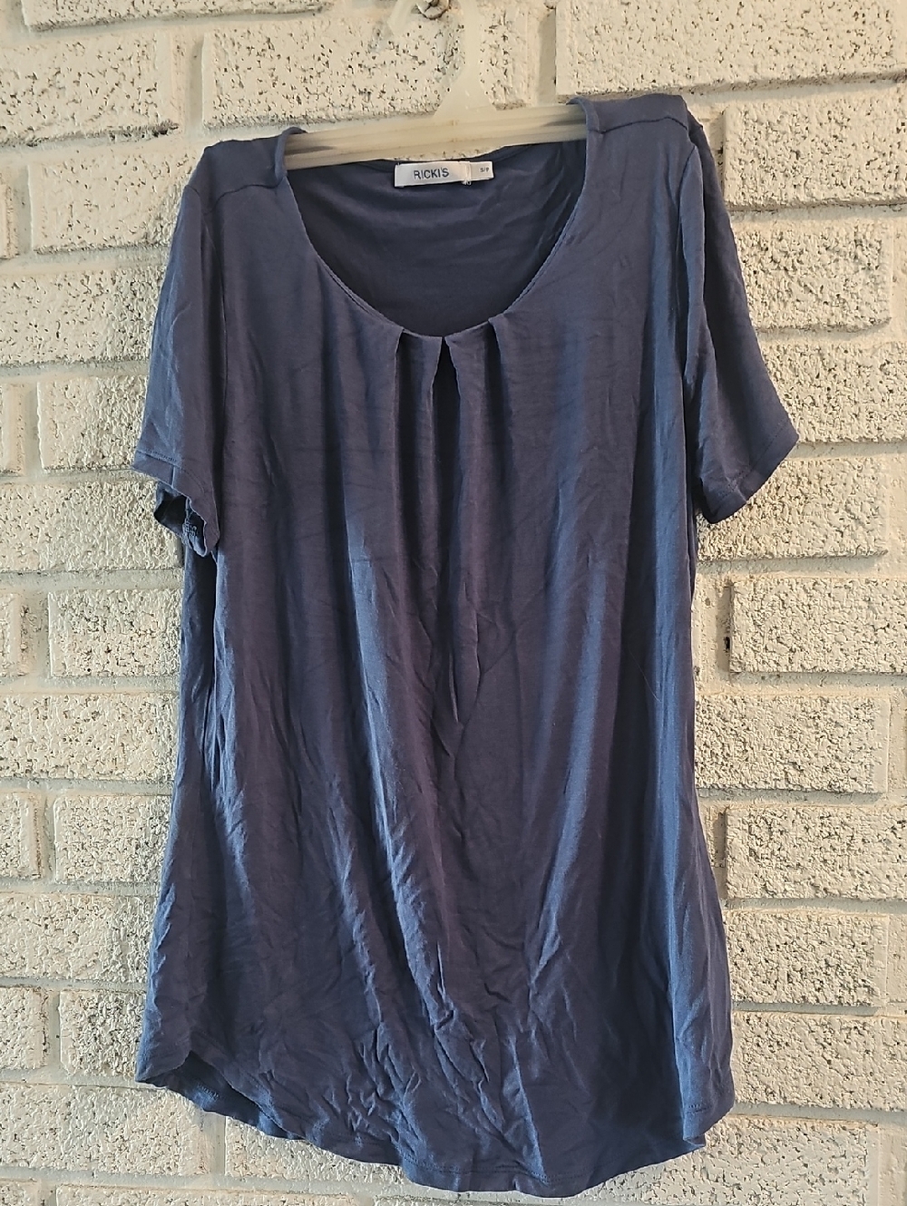 Ricki's Slate Blue Scoop Neck Short Sleeve Tee